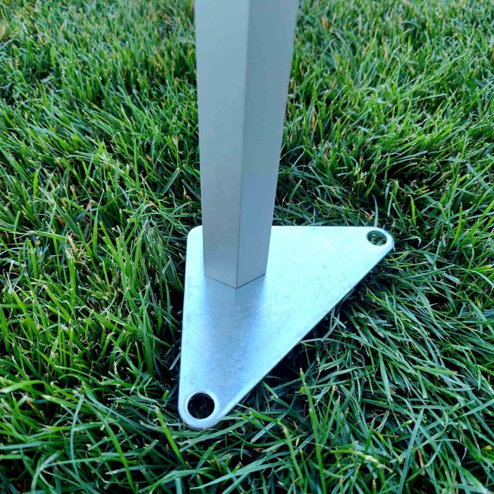 Oceľová pätka nohy stanu 3x6m pre stabilné ukotvenie